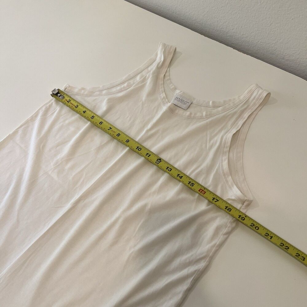 Hanro Of Switzerland Deluxe Cotton Long Tank Gown Loungewear Luxury Comfy Soft - Picture 4 of 6
